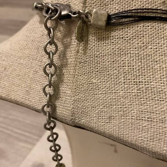 Chicos Green and Blue Beaded Sea Beads Multi Stranded Necklace - Picture 3 of 4